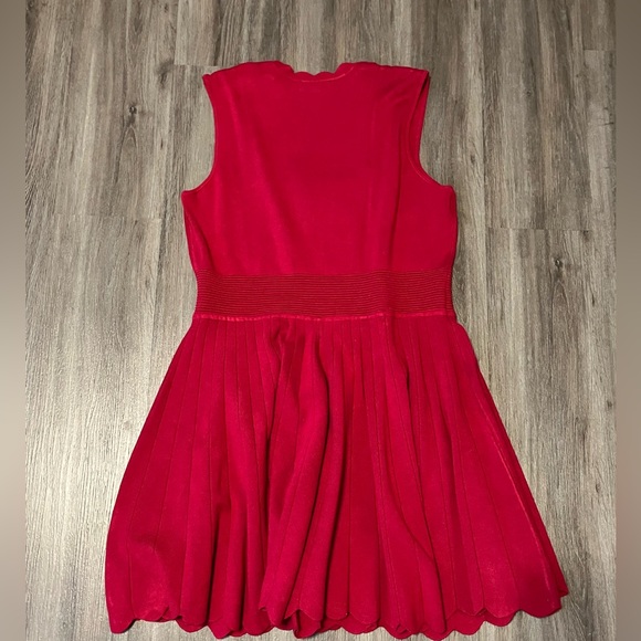 Express Square Neck Scalloped Mini Fit and Flare Sweater Dress XL - Picture 8 of 8